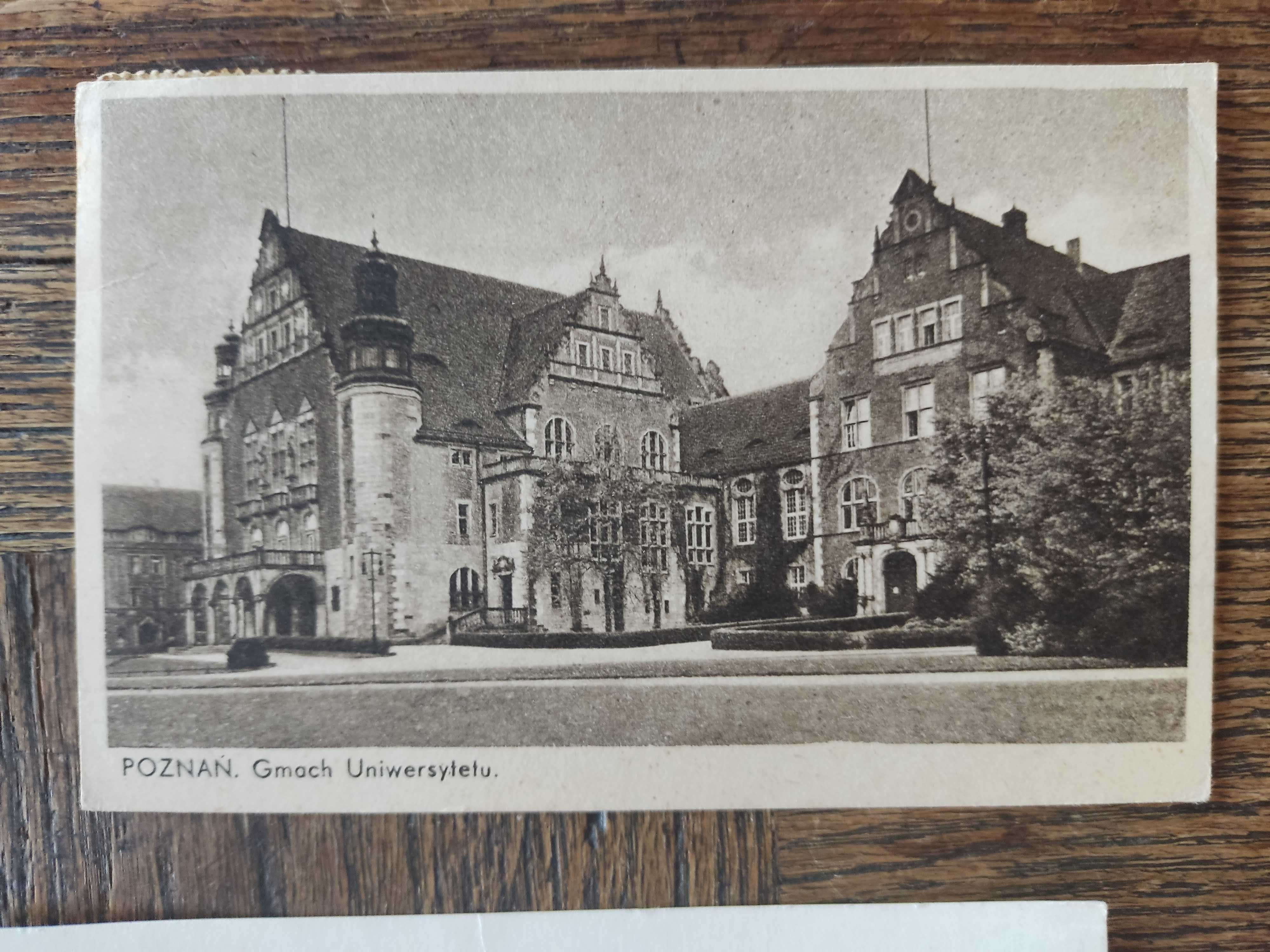 Stara pocztówka Poznań Gmach Uniwersytetu 1947