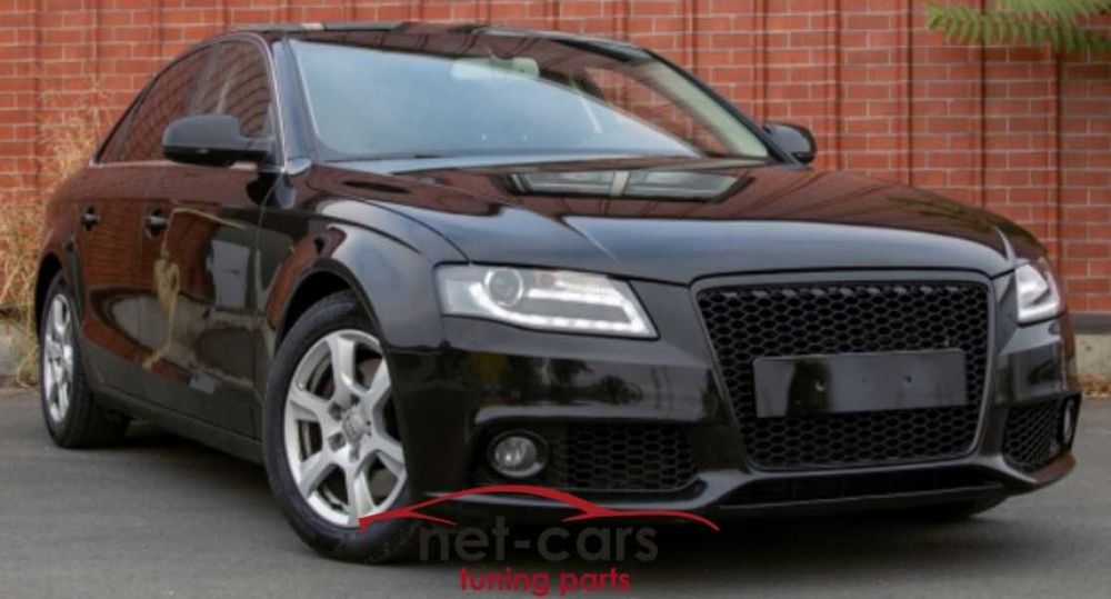 Grill AUDI A4 B8 08-11 wzór RS czarny mat