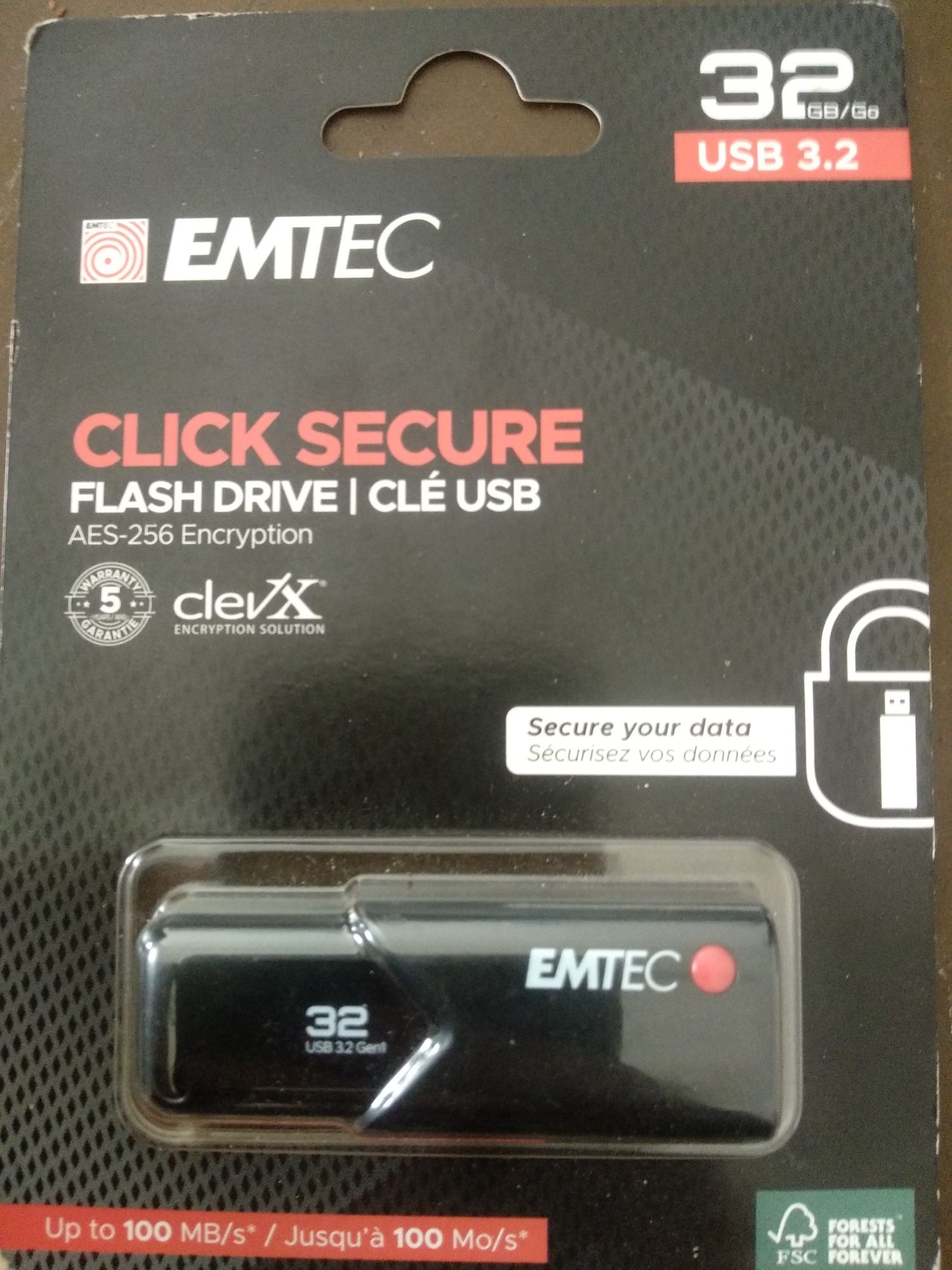 pen nova emtec 32gb com proteção opcional por password