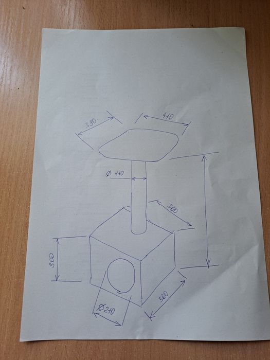Когтеточка с домиком, б/у