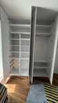 Szafa na wymiar 200×50×278 cm – arktyczna biel, system Blum