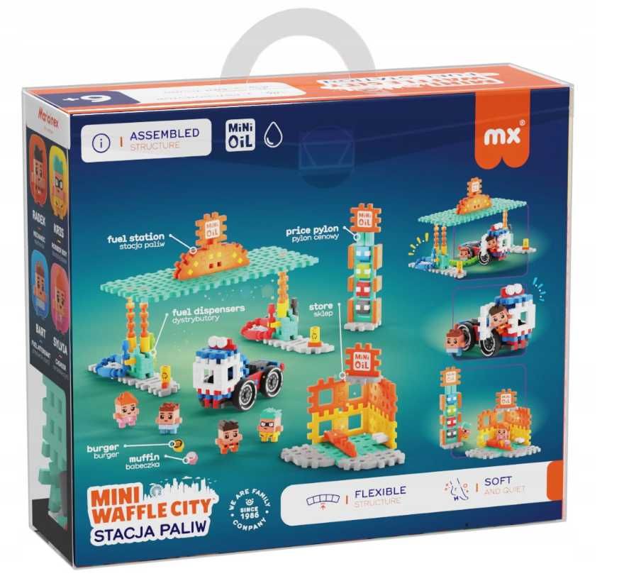 Marioinex 906996 MINI WAFLE CITY Stacja paliw 148 el.