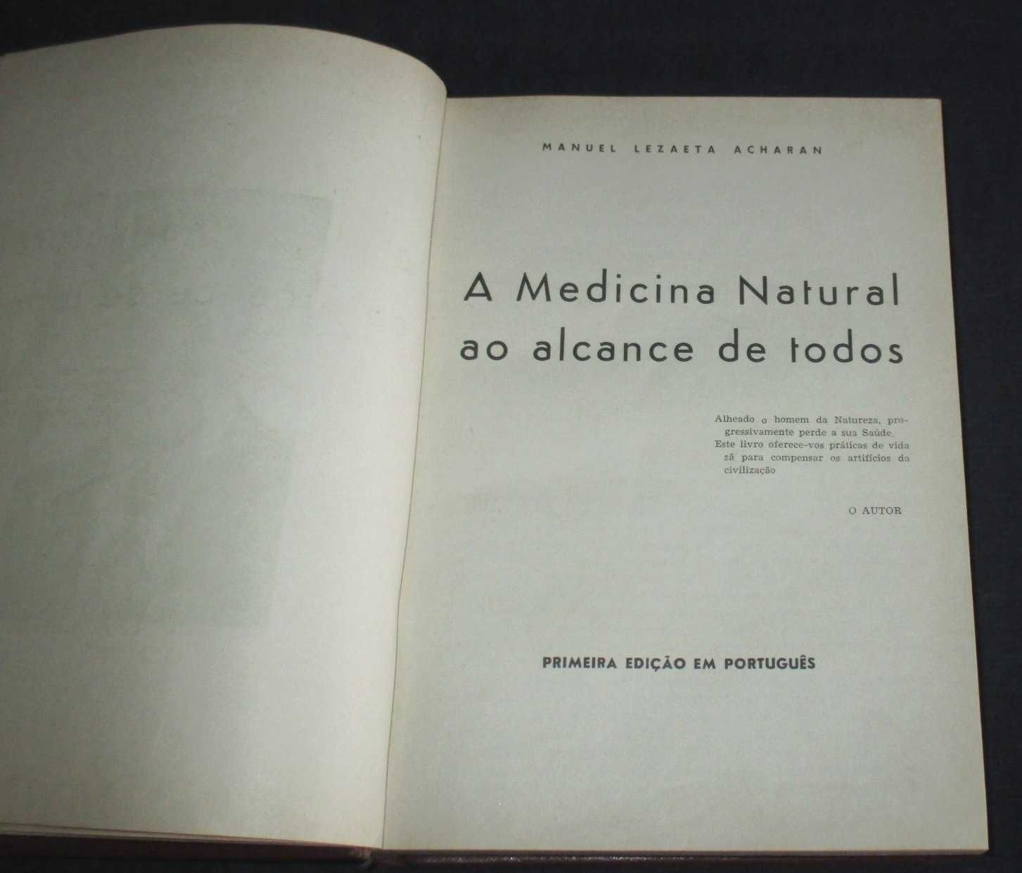 Livro A Medicina Natural ao Alcance de Todos 1958