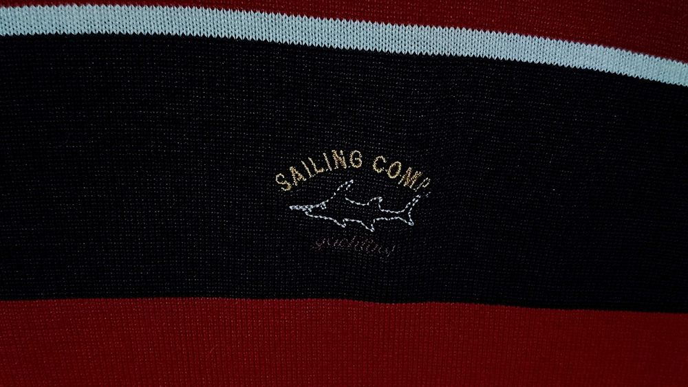 Męski lekki sweter SAILING COMP r.XL wełna stan bardzo dobry
