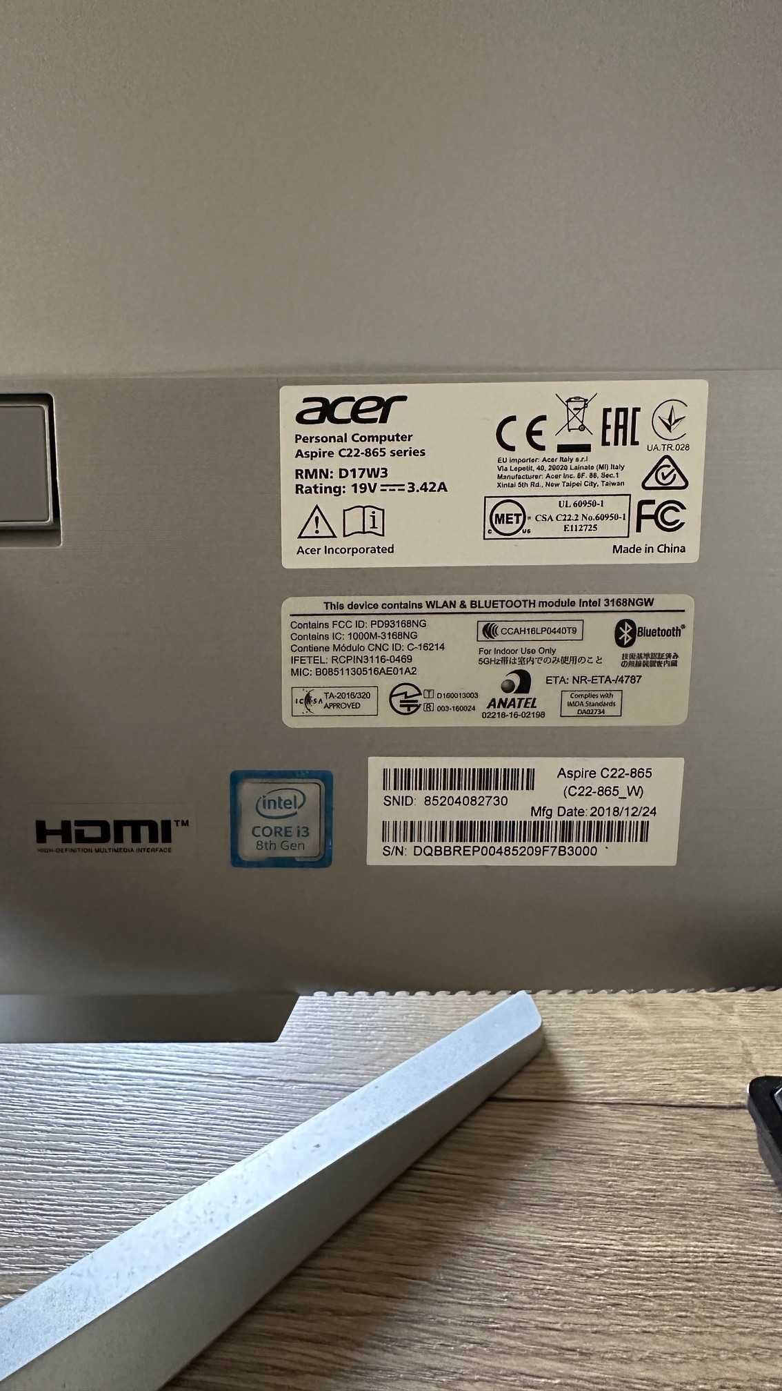 Acer Aspire C22-865