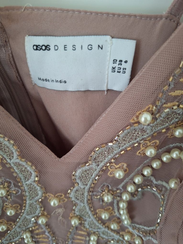 Sukienka maxi ze zdobieniem Asos design 38 M