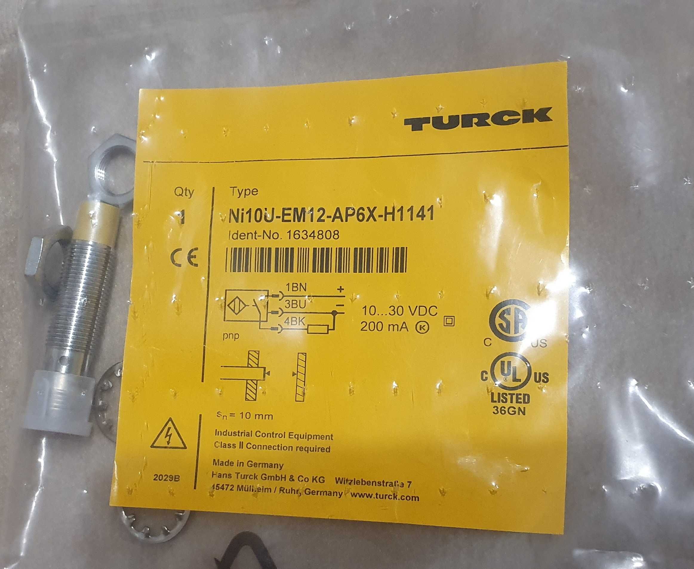 Czujnik indukcyjny TURCK Ni10U-EM12-AP6X-H1141 - NOWY