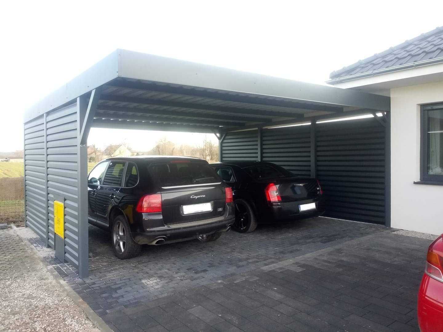 Carport, Altana, Zadaszenie - Wiata garażowa Dwustanowiskowa 5 x 5 m