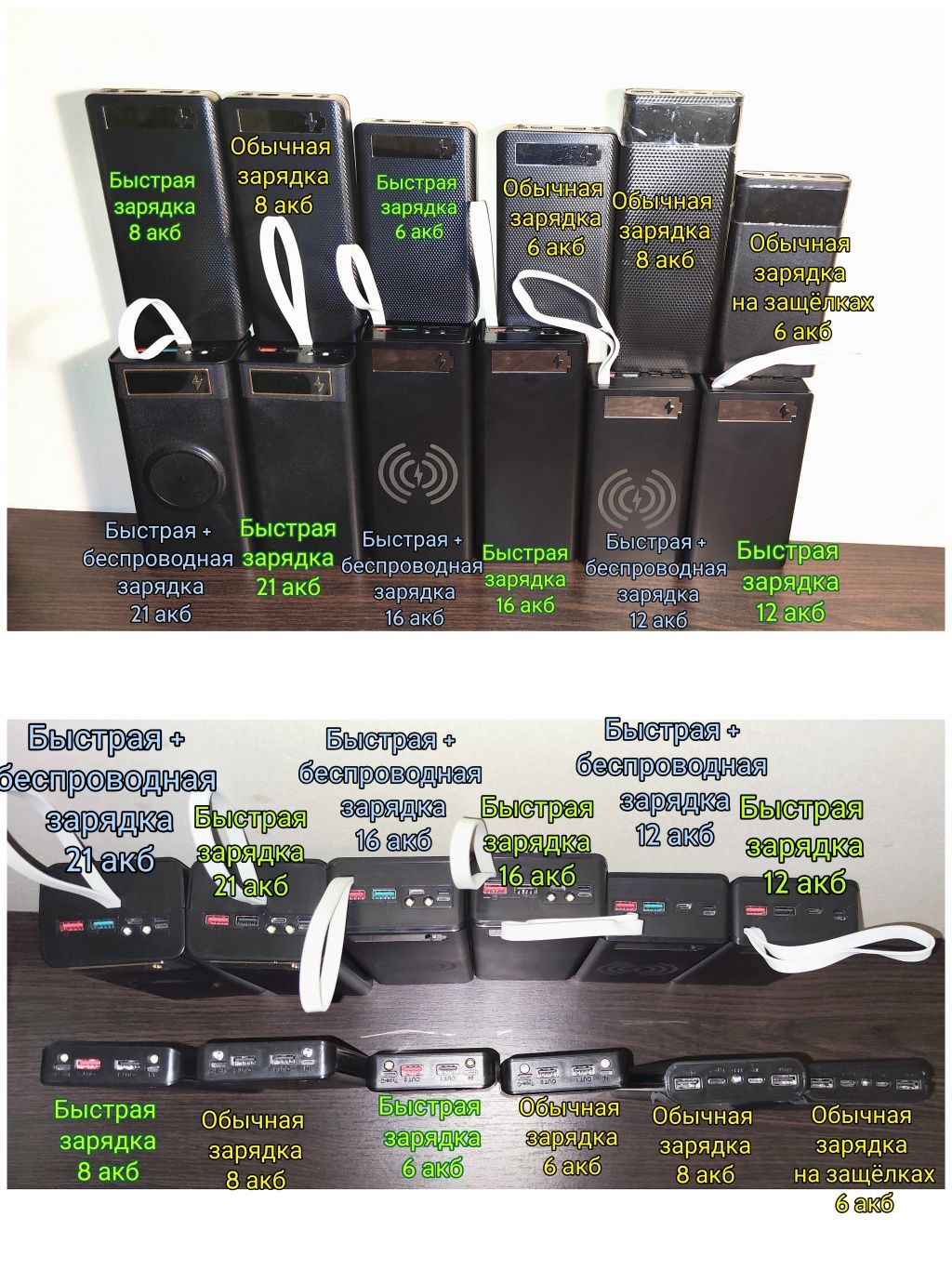 Корпус повербанк на 1,2,6,8,12,16,21 аккумулятор 18650. Power Bank