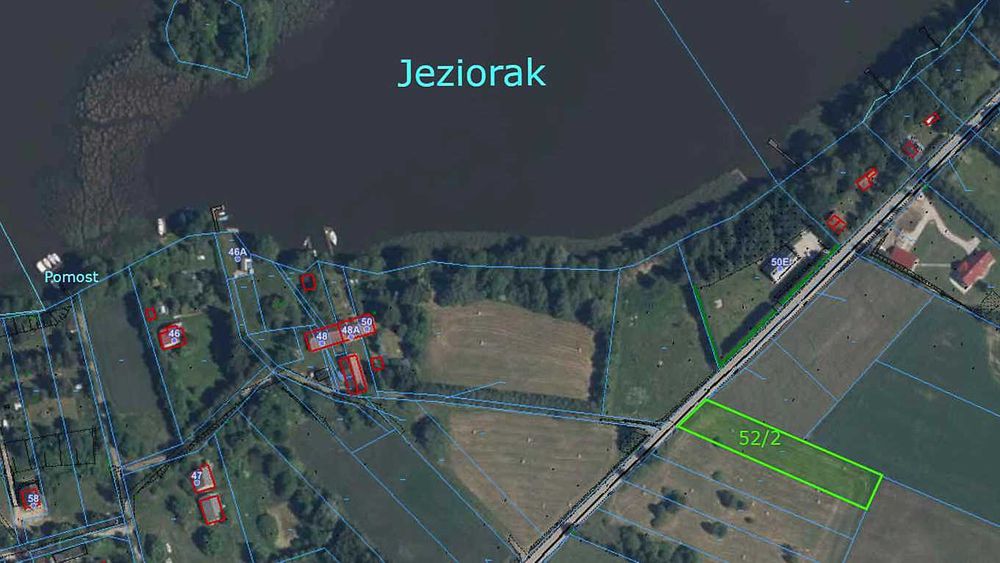 Jezioro, Jeziorak, druga linia, media, Mazury, Iława, Makowo, 2400 m²