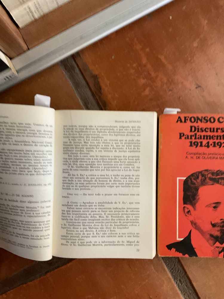 Livros discursos parlamentares afonso costa e A. H. Oliveira marques