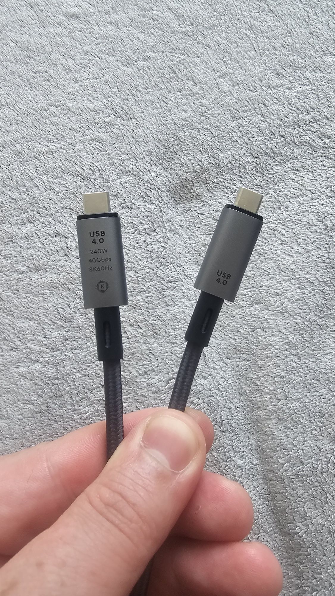Кабель ThunderBolt 3, USB 4.0 / 240W / 8k 60hz. Type-C to Type-C