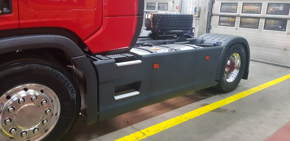Scania  osłona zbiorników zabudowa międzyosiowa między osiowa scania