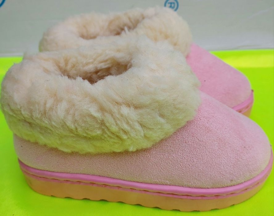 Тапочки дитячі теплі закриті рожеві
