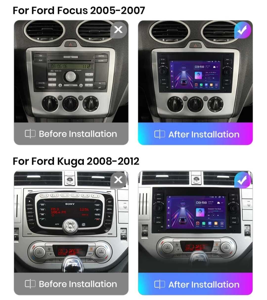 Radio GPS nawigacja KAMERA ford kuga mondeo s-max focus c-max ANDROID