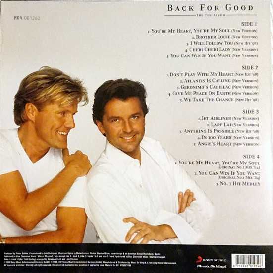 Modern Talking - Back For Good. The 7th Album - 1998. (2LP). Colour