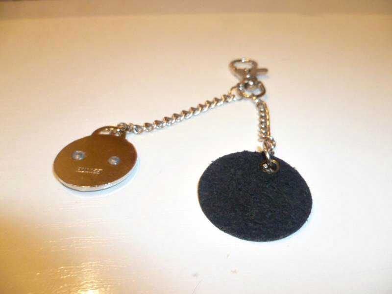 Новый брелок натуральная кожа+металл