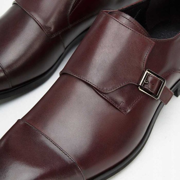 Buty męskie WITTCHEN mokasyny monki skórzane bordowe R 43 NOWE