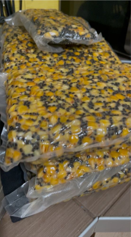 Kukurydza konopie. Ziarna gotowane mix ziren. 13,5kg