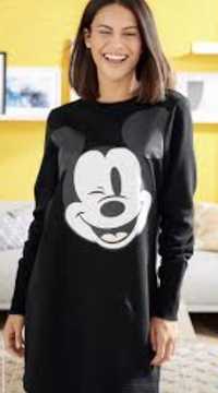 Vestido mickey manga comprida