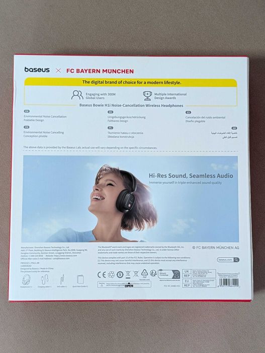 Fones Baseus, cancelamento de ruído ativo, bateria 100 horas - SELADO