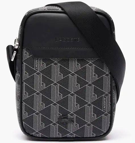 Сумка через плече Lacoste оригінал у чорному кольорі месенджер