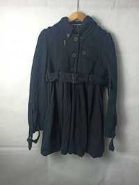 All Saints detachable coat + cropped goth vibe jacket kurtka płaszcz