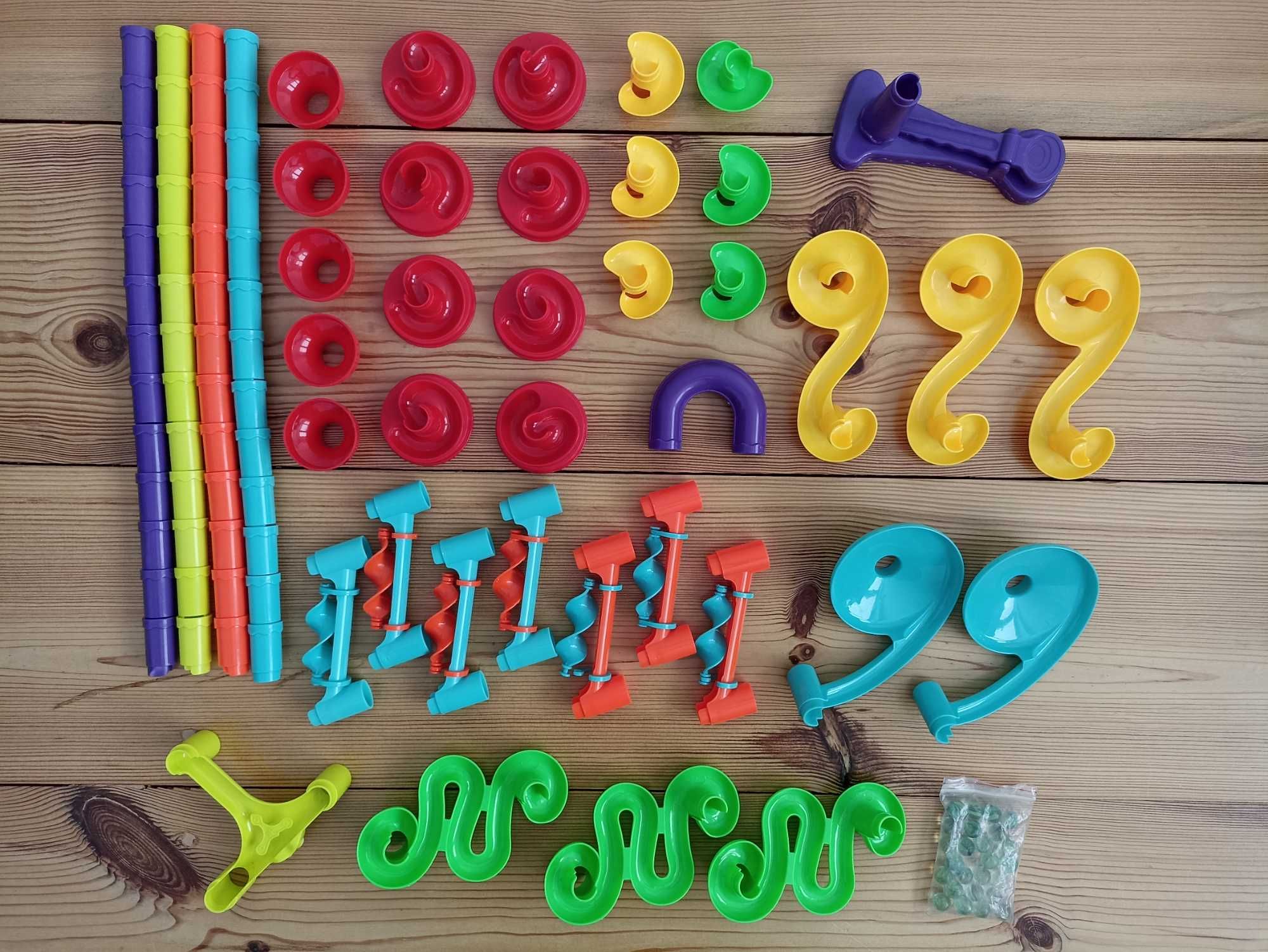Tor kulkowy, kulodrom, spirala Marble Run, 142 elementy
