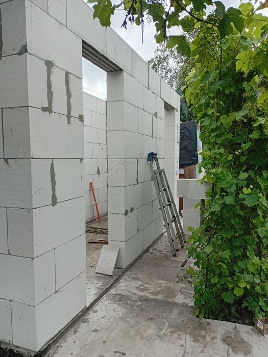 Кладка газобетона, цегли, шлакоблока,