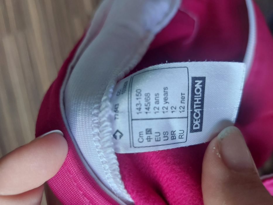 Bluza różowa zapinaną decathlon 152