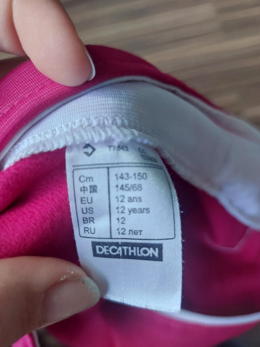 Bluza różowa zapinaną decathlon 152