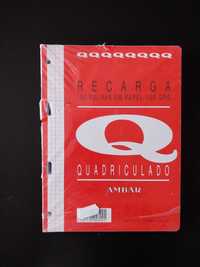 Recarga de folhas quadriculado