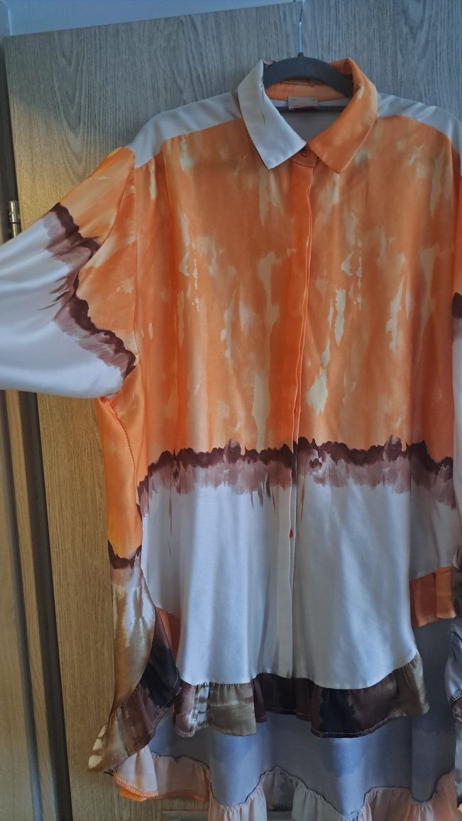 Długa koszula damska tunika Zeta Otto plus size unikat Xxl 48 50