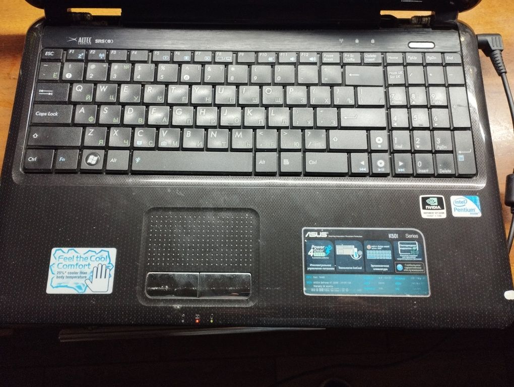 Ноутбук Asus K51I рабочий, замена матрицы