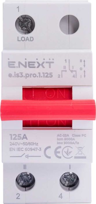 Przełącznik na trzy pozycje 1-0-2 1p 125A 230V/240V