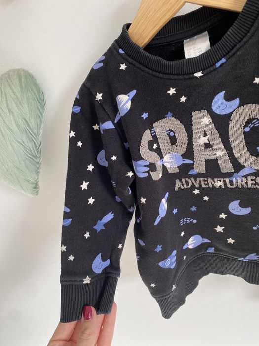 Komplet h&m 80 bluza spodnie dresowe w planety