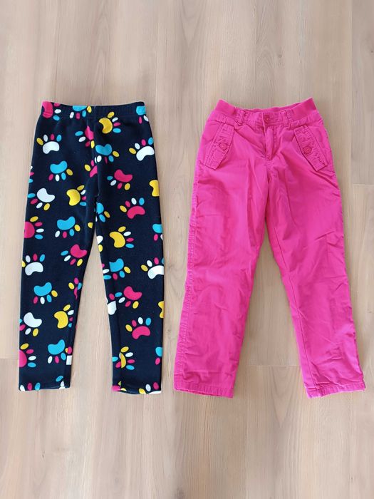 Zimowe ocieplane spodnie dla dziewczynki 116