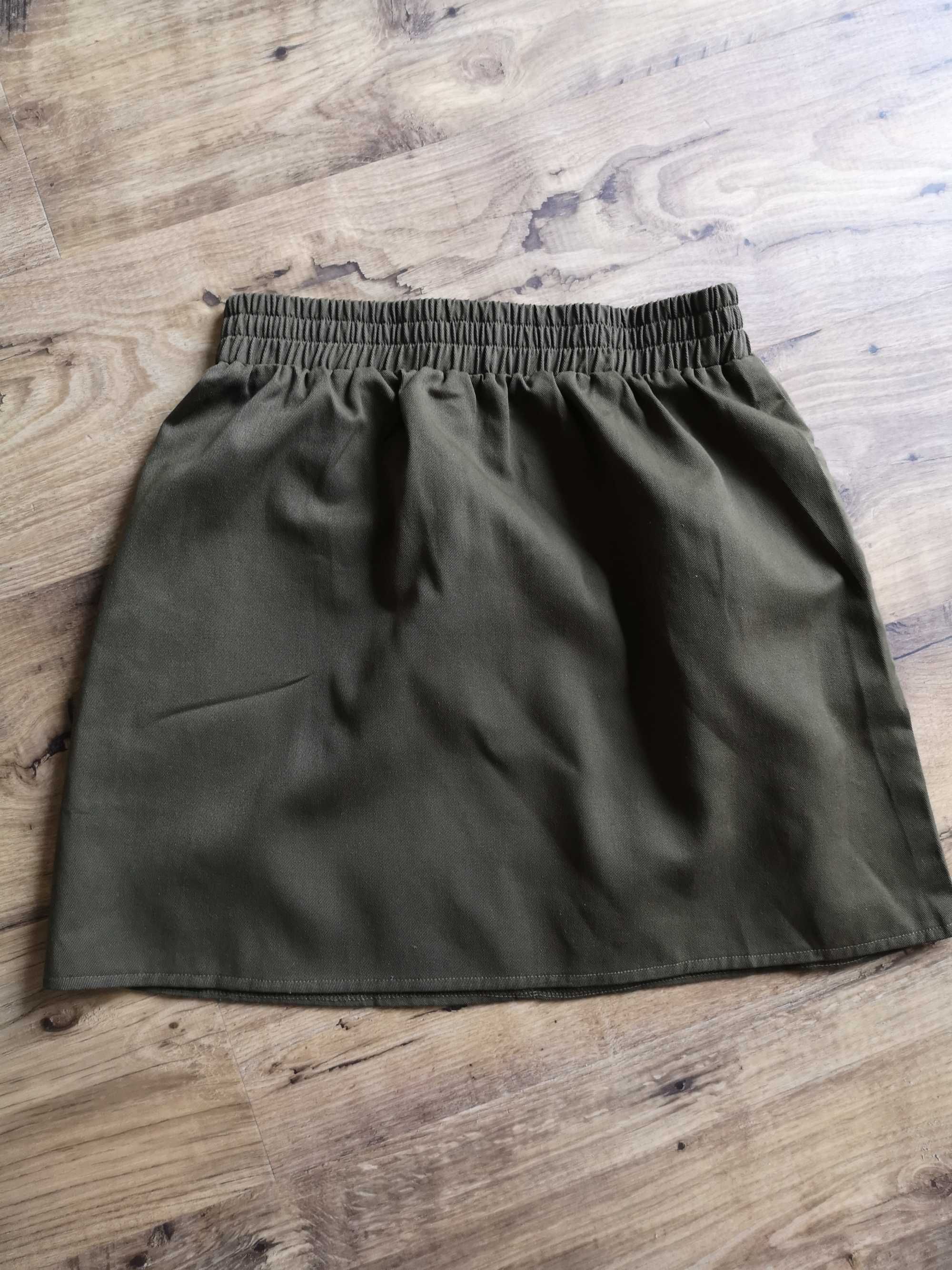 Nowa Spódniczka mini 38 zielona Khaki