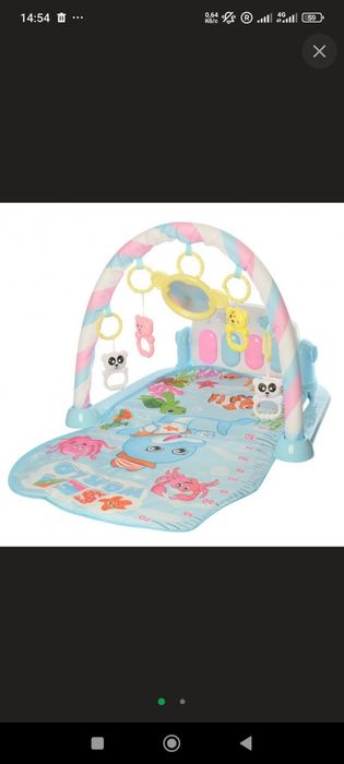 Дитячий розвиваючий музичний килимок з піаніно