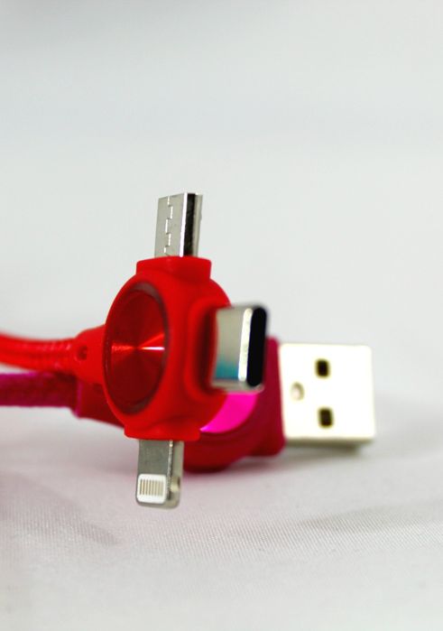 Cabo colorido para todo tipo de telemóveis, 1 metro