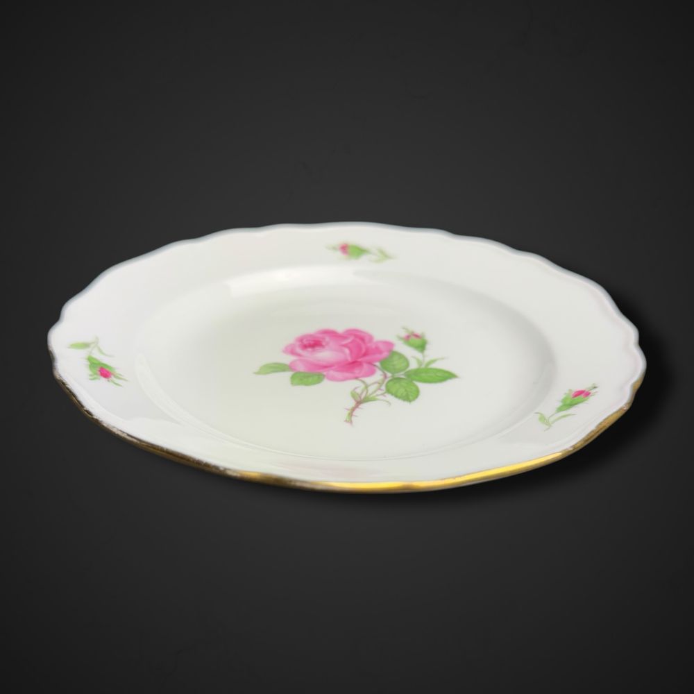 Talerz Talerzyk deserowy miśnia meissen kwiaty B5/022249