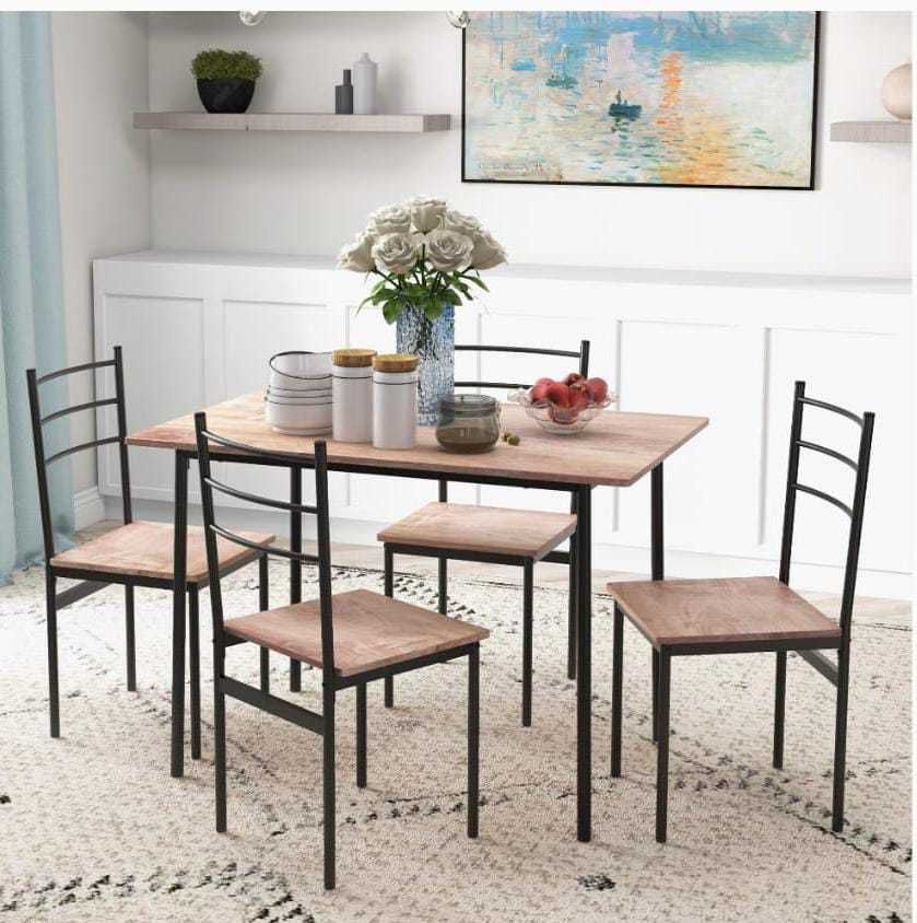 NOVO MESA + 4 CADEIRAS CAFES RESTAURANTES envio gratis paga na casa