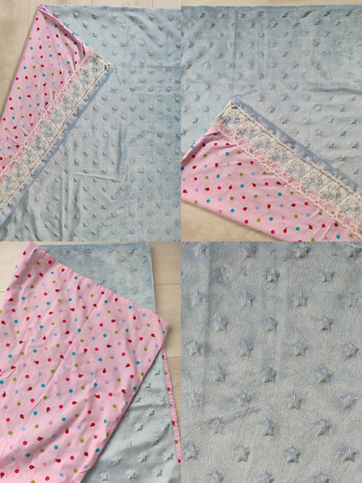 Теплий плед в'язаний, плюшевий