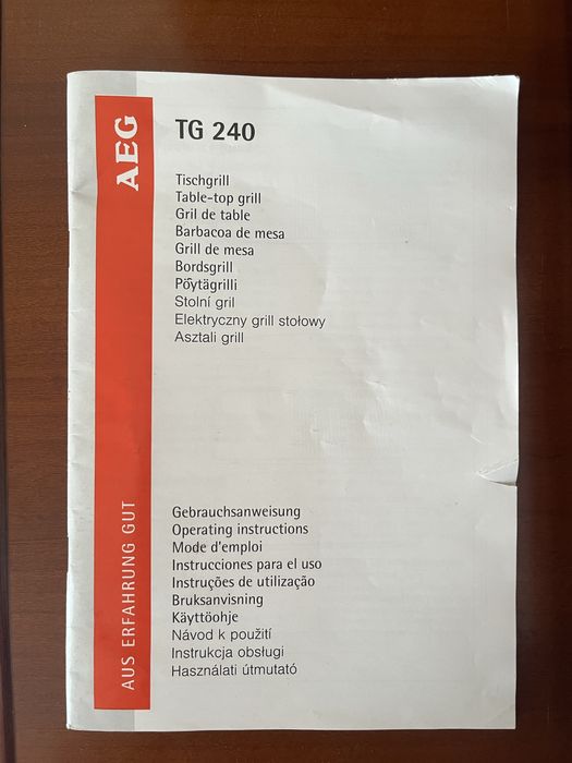 Grelhador eléctrico da marca AEG