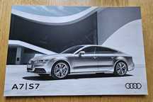 Prospekt Audi A7 S7 z kwietnia 2016 roku format A4