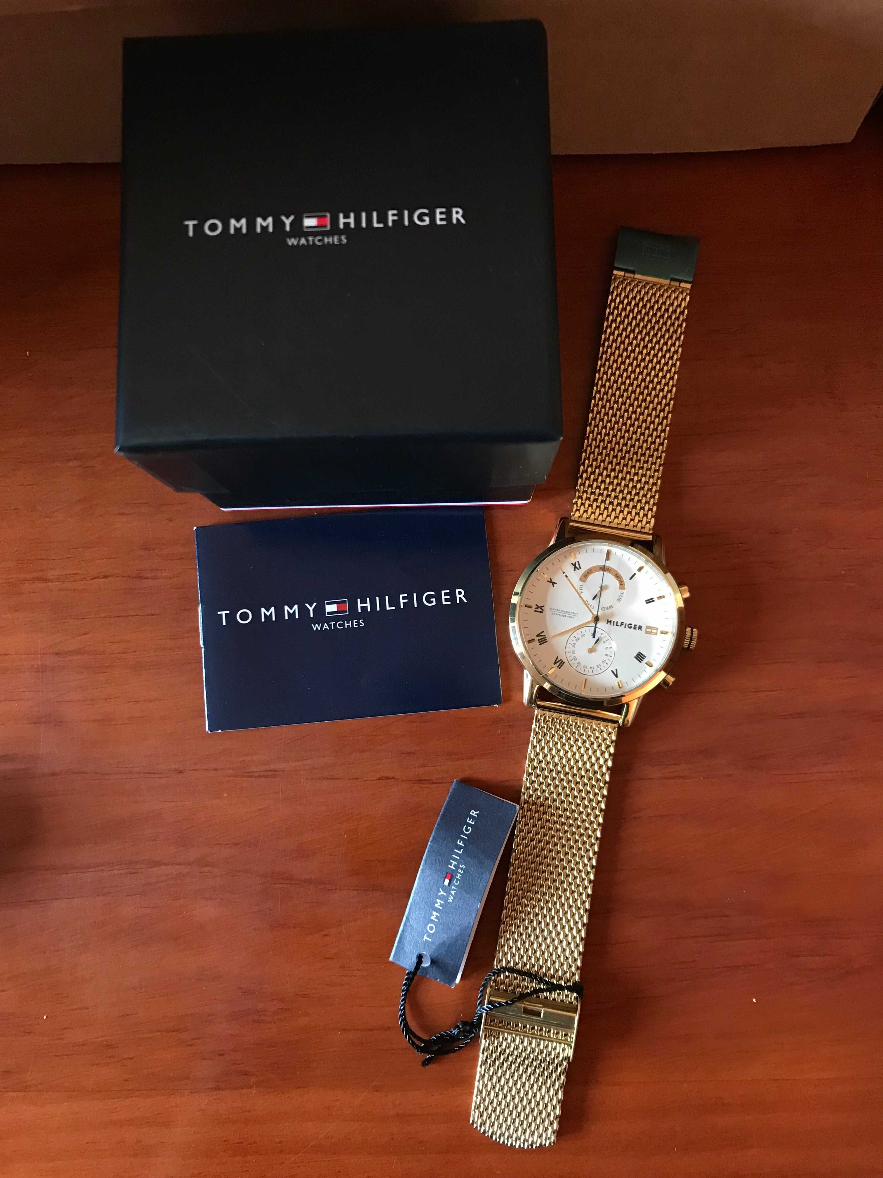 Relógio Tommy Hilfiger Dourado & Branco