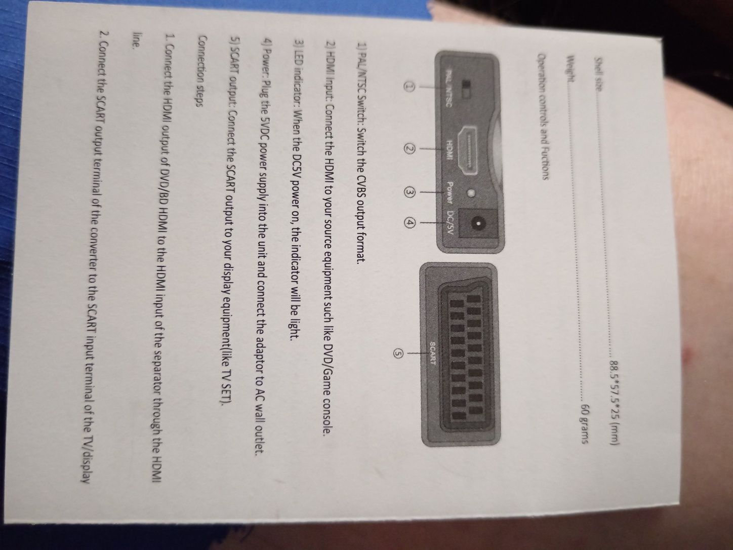 Переходник HDMI на SCART адаптер конвектор видео аудио