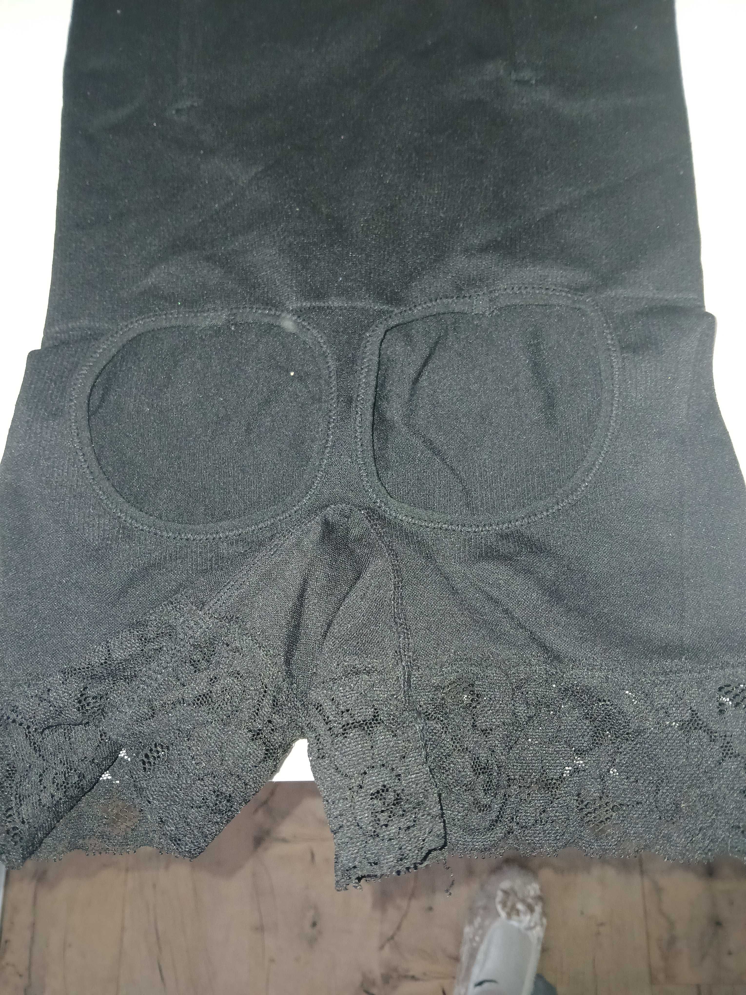 Czarne majtki modelujace wyszczuplajace push up Bellati S