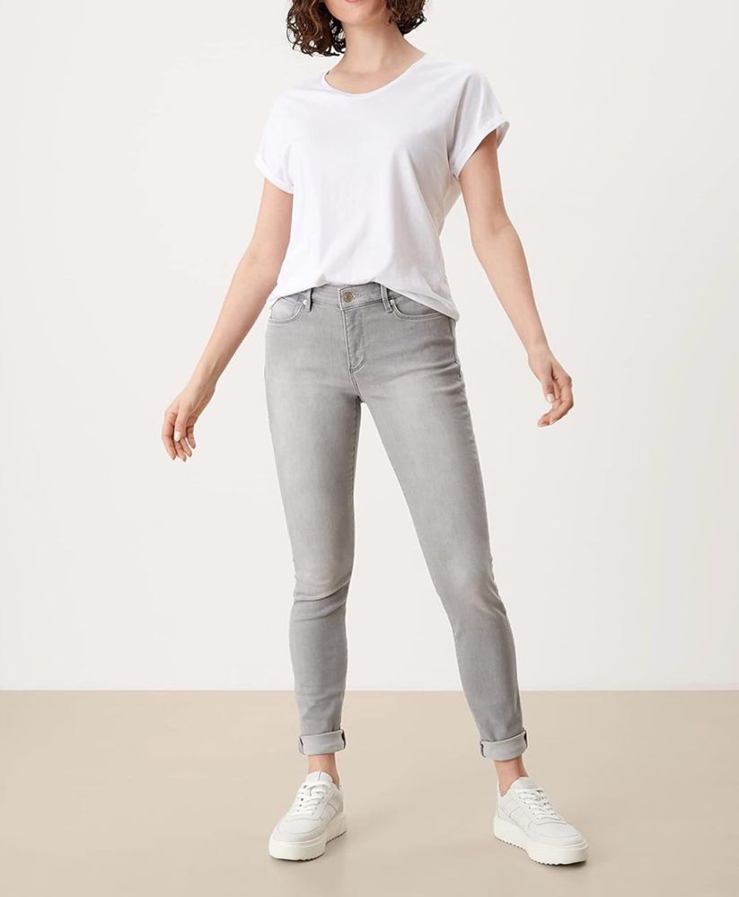 Szare jeansy elastyczne L