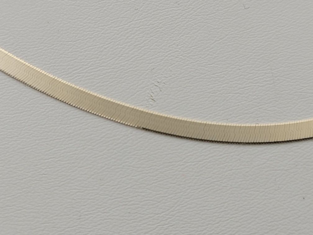 Nowy złoty łańcuszek złoto próby 585, taśma linka ocechowana 50 cm